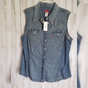 Levi's sleeveless denim top